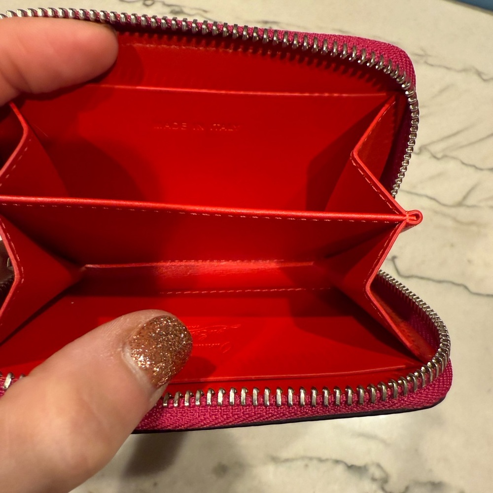 Christian louboutin spike panettone coin purse pink and red - Picture 15 of 16